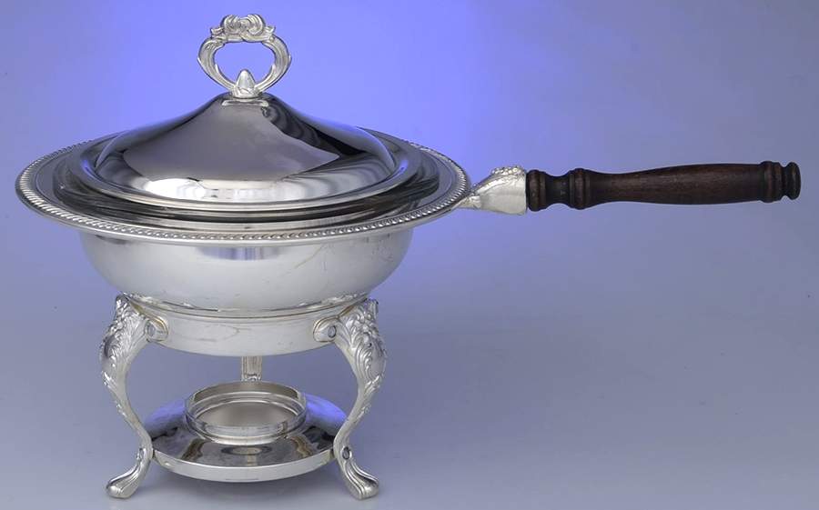 Silverplate Hollowware Chafing Dish No Burner by Unknown Manufacturer-1