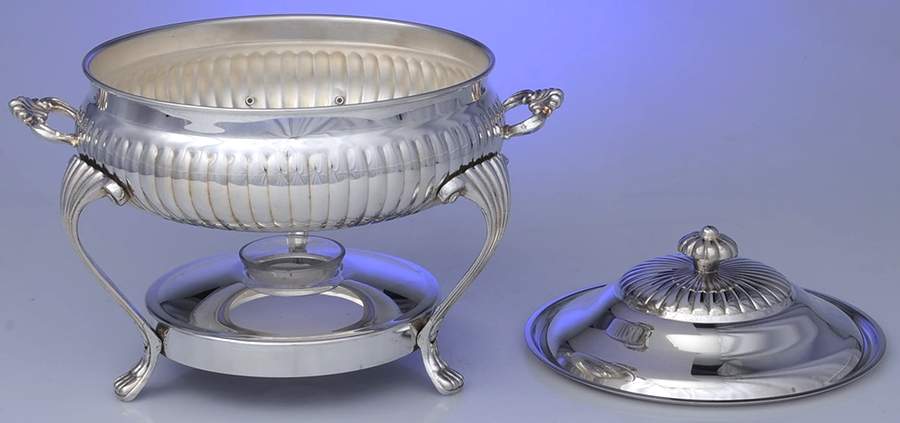 Silverplate Hollowware Silverplate Chafing Dish by Unknown Manufacturer-1