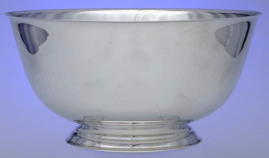 Silverplate Hollowware 12" Paul Revere Punch Bowl by Unknown Manufacturer-1