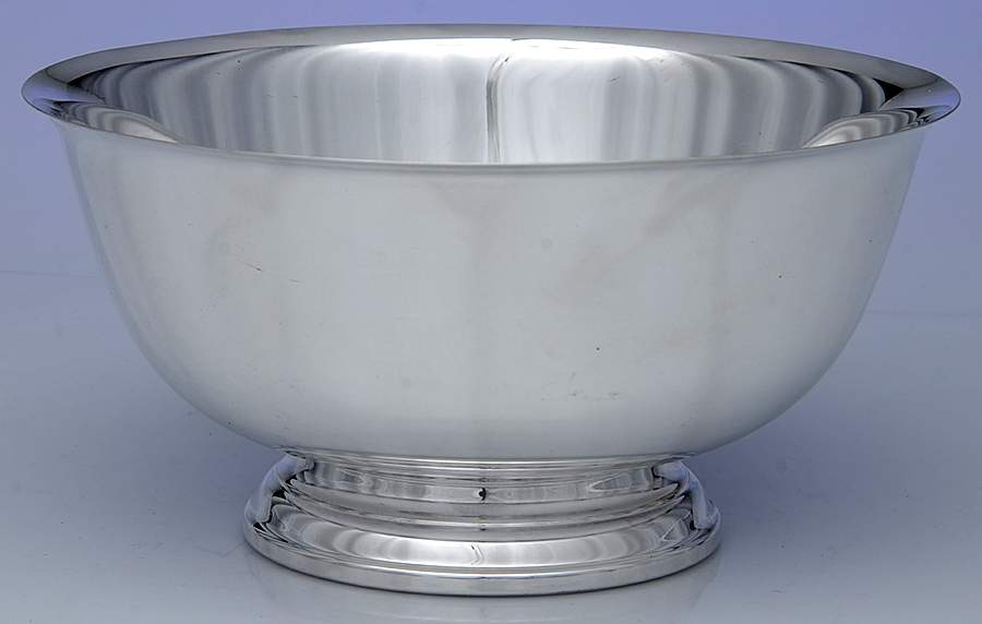 Silverplate Hollowware 9" Paul Revere Bowl by Unknown Manufacturer-1