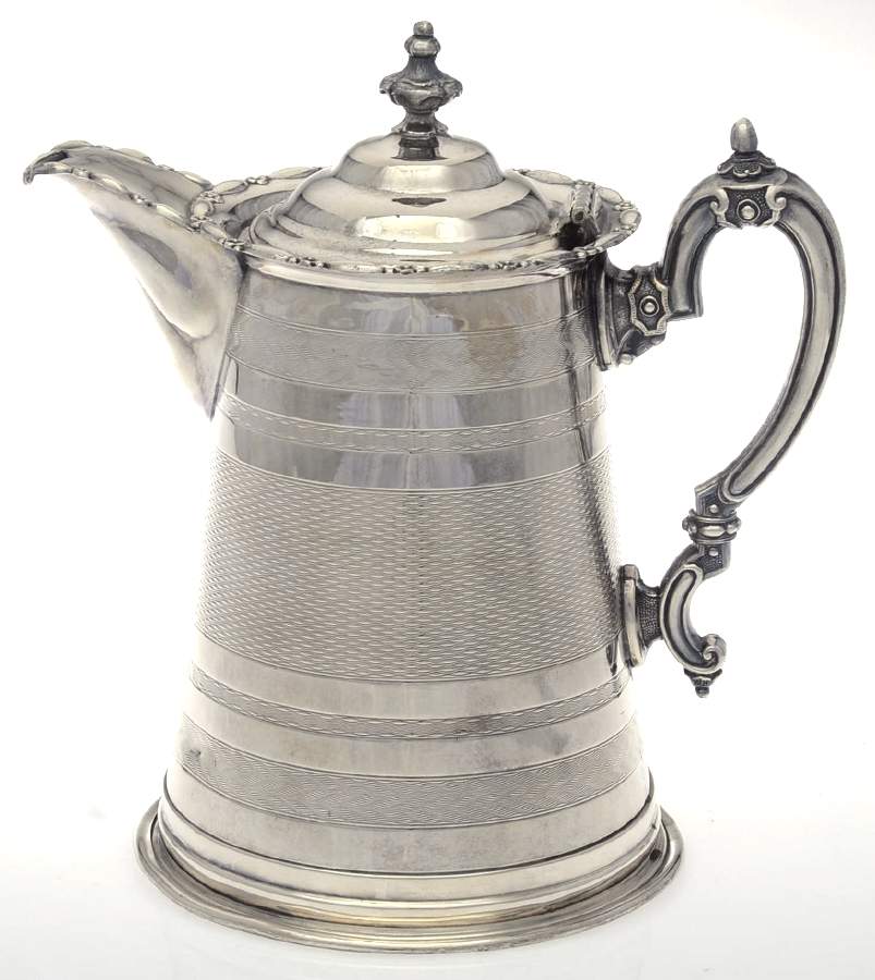 Silverplate Hollowware Water Pitcher with Hinged Lid by Unknown Manufacturer-1