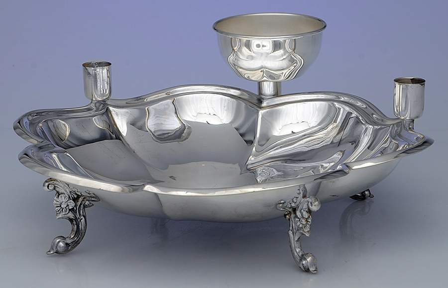 Silverplate Hollowware 2 Piece Chip & Dip Set by Unknown Manufacturer-1