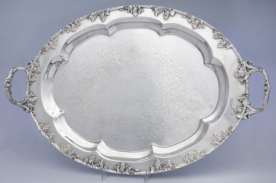 Silverplate Hollowware 20" Waiter Tray by Unknown Manufacturer-1