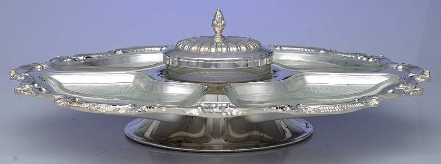 Silverplate Hollowware 7 Piece Lazy Susan by Unknown Manufacturer-1