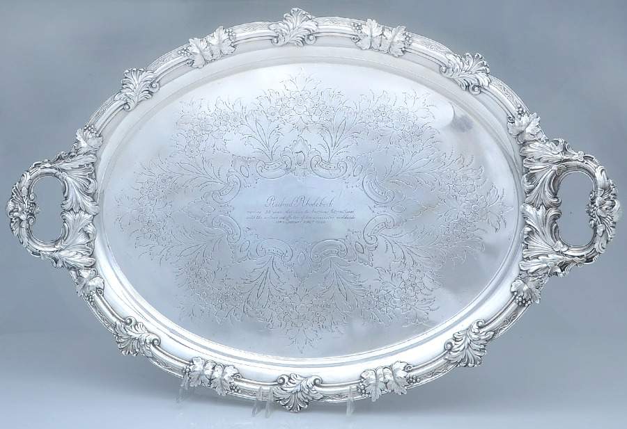 Silverplate Hollowware 23" Waiter Tray by Unknown Manufacturer-1
