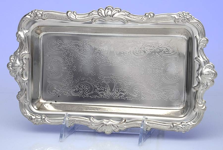 Silverplate Hollowware 9" Dresser Tray by Unknown Manufacturer-1