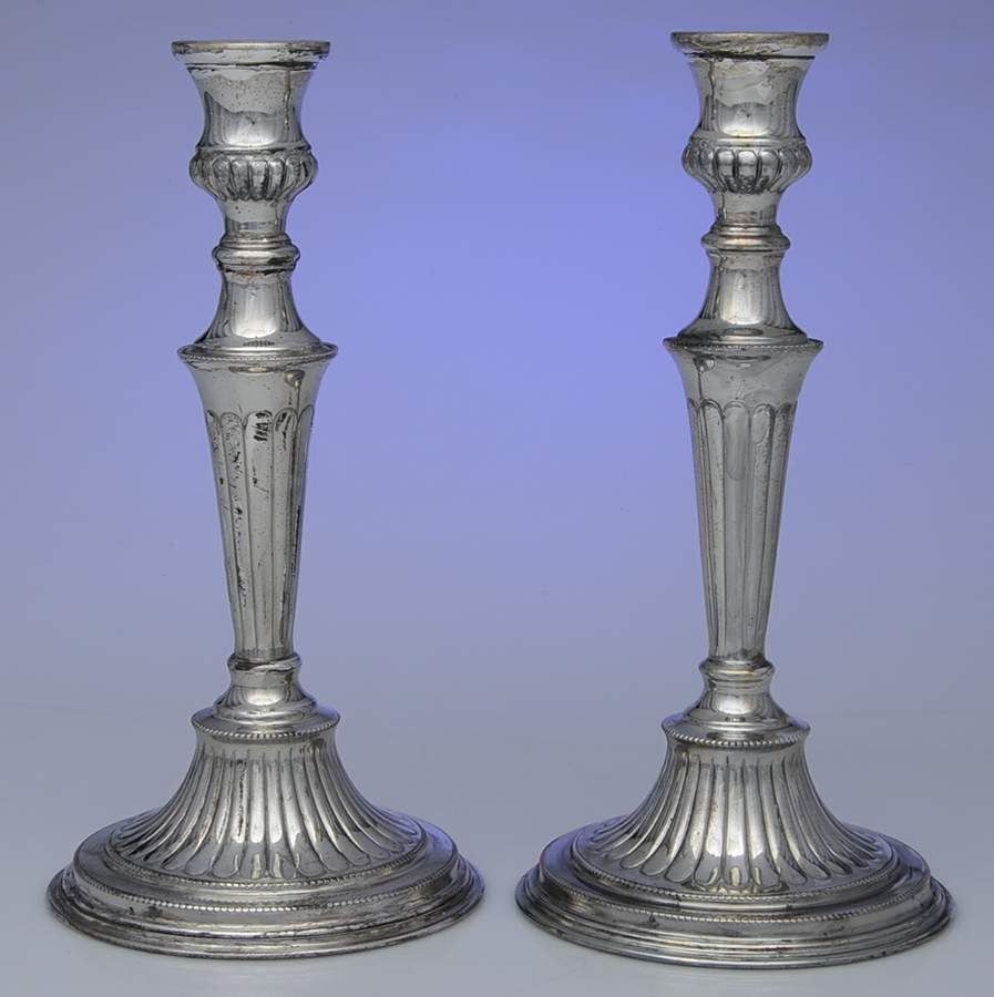 Silverplate Hollowware Pair of 10" Candlesticks by Unknown Manufacturer-1