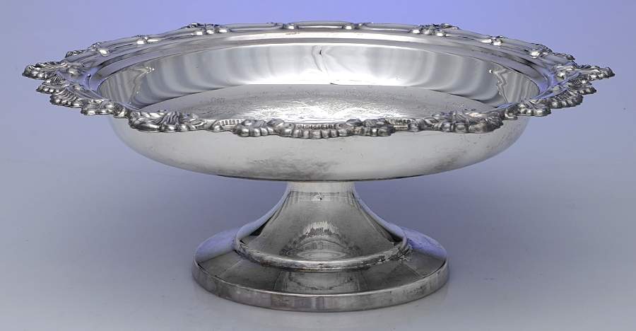 Silverplate Hollowware Footed Pie Serving Plate by Unknown Manufacturer-1