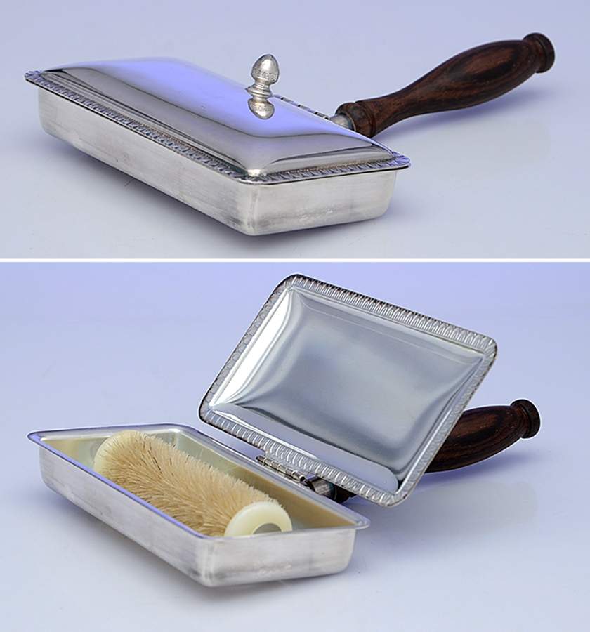 Silverplate Hollowware Silent Butler with Brush by Unknown Manufacturer-1