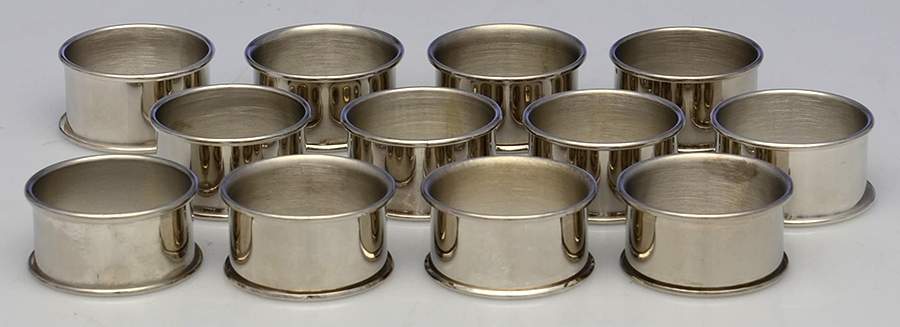 Silverplate Hollowware Napkin Ring - Set of 12 by Unknown Manufacturer-1