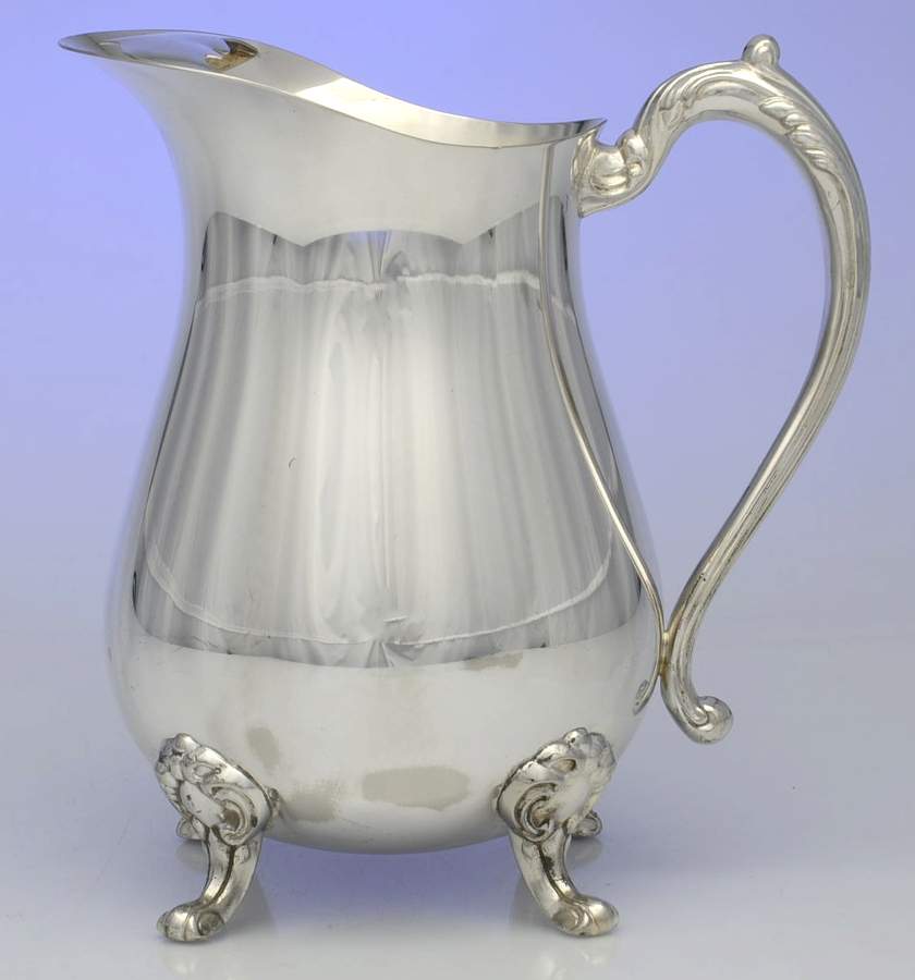 Silverplate Hollowware Plated Water Pitcher with Ice Lip by Unknown Manufacturer-1