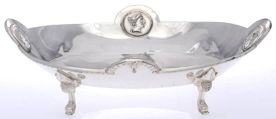 Silverplate Hollowware 11" Oval Footed Centerpiece by Unknown Manufacturer-1