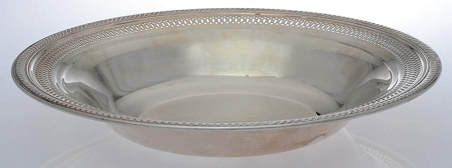 Silverplate Hollowware 12" Fruit Serving Bowl by Unknown Manufacturer-1
