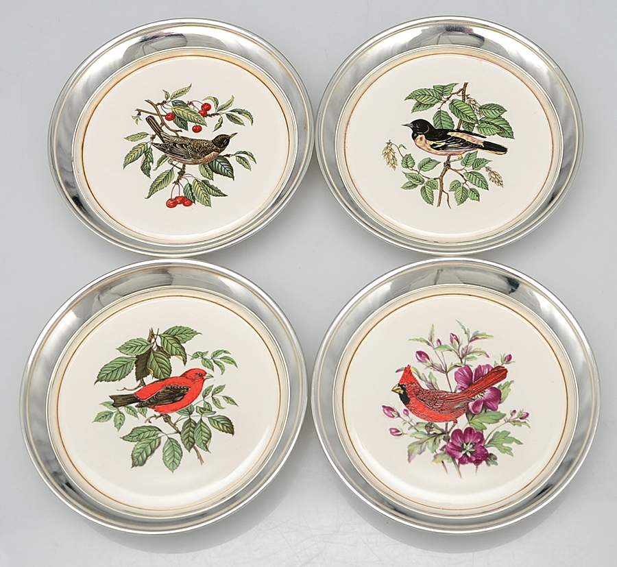 Silverplate Hollowware Coaster - Set of 4 by Unknown Manufacturer-1
