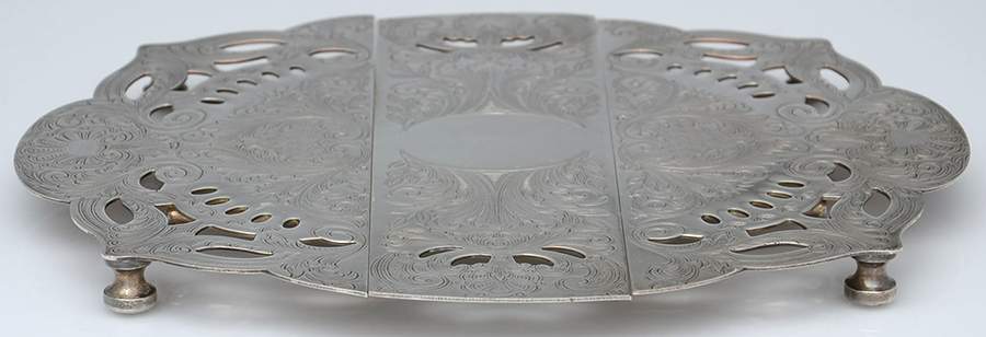 Silverplate Hollowware Expandable Trivet by Unknown Manufacturer-1