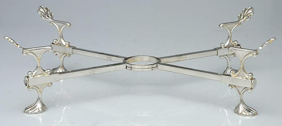 Silverplate Hollowware Adjustable Bowl Stand by Unknown Manufacturer-1