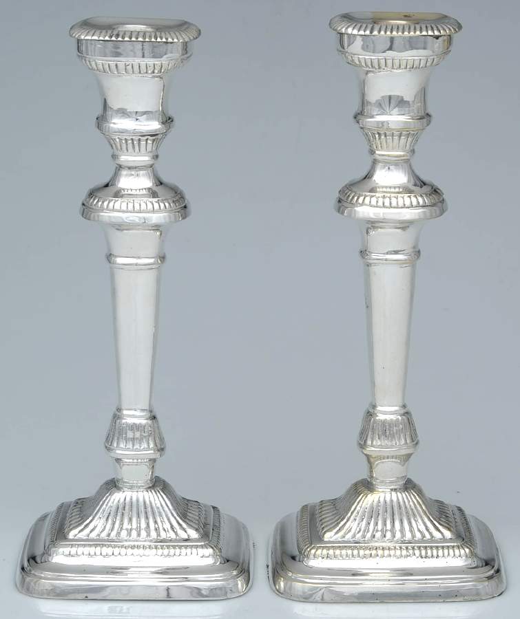 Silverplate Hollowware Pair of 12" Candlesticks by Unknown Manufacturer-1