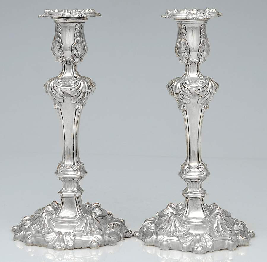 Silverplate Hollowware Pair of 9" Candlesticks by Unknown Manufacturer-1