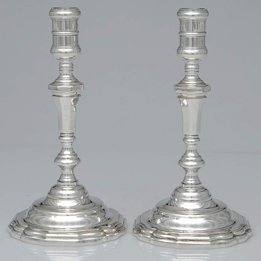 Silverplate Hollowware Pair of 8" Candlesticks by Unknown Manufacturer-1