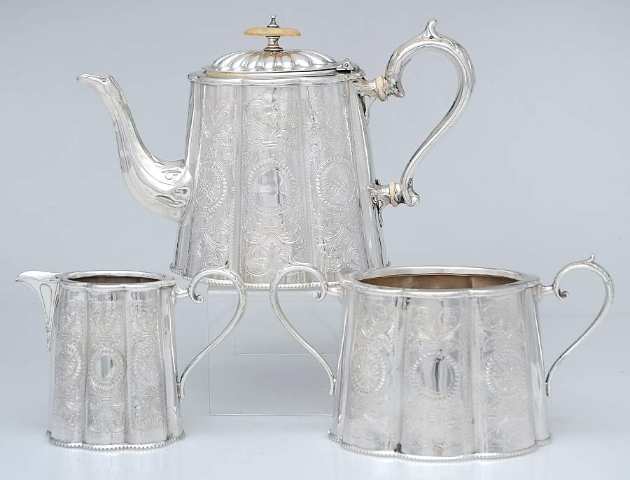 Silverplate Hollowware 3 Pc Tea Set (PTP, PCR, PSUO) by Unknown Manufacturer-1