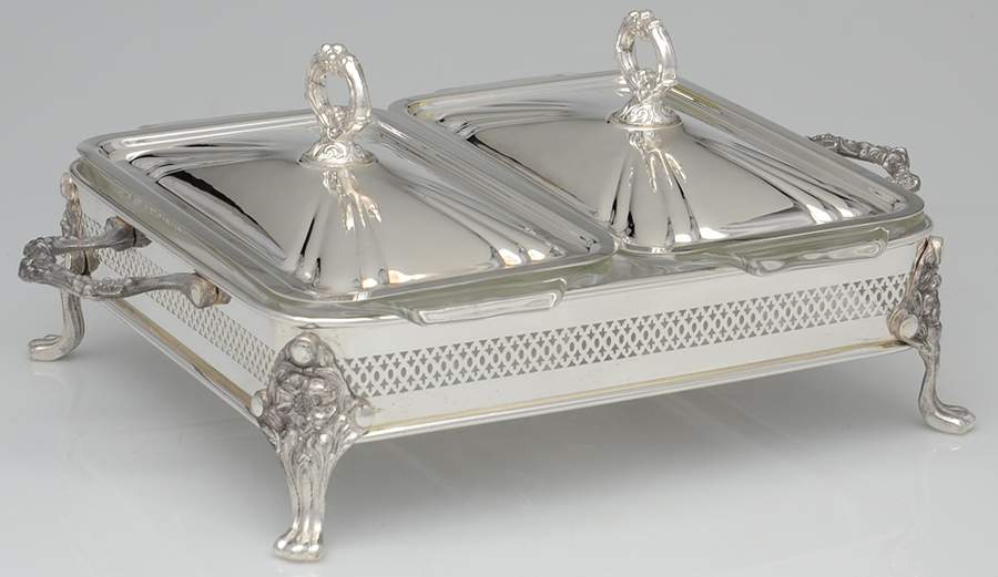 Silverplate Hollowware (2 Part) Buffet Server by Unknown Manufacturer-1