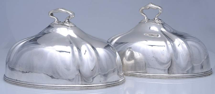 Silverplate Hollowware Pair of Entree Covers by Unknown Manufacturer-1