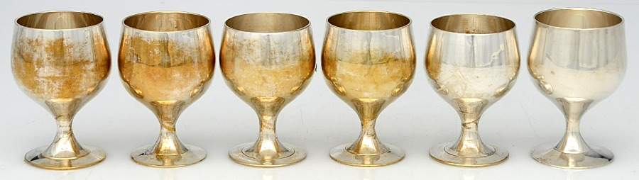 Silverplate Hollowware Cordial Cup - Set of 6 by Unknown Manufacturer-1