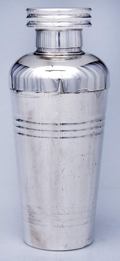 Silverplate Hollowware Cocktail Shaker with Lid by Unknown Manufacturer-1