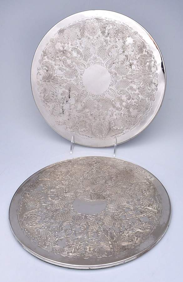 Silverplate Hollowware Pair of Trivets by Unknown Manufacturer-1