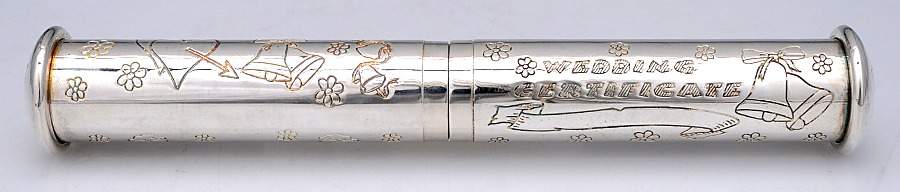Silverplate Hollowware Marriage Certificate Holder by Unknown Manufacturer-1