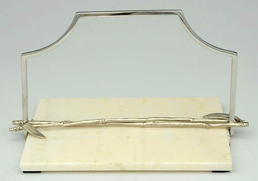 Stainless Hollowware Napkin Holder by Unknown Manufacturer-1