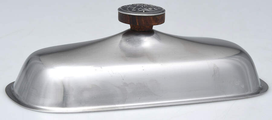 Stainless Hollowware Lid for 1/4 Lb Butter by Unknown Manufacturer-1
