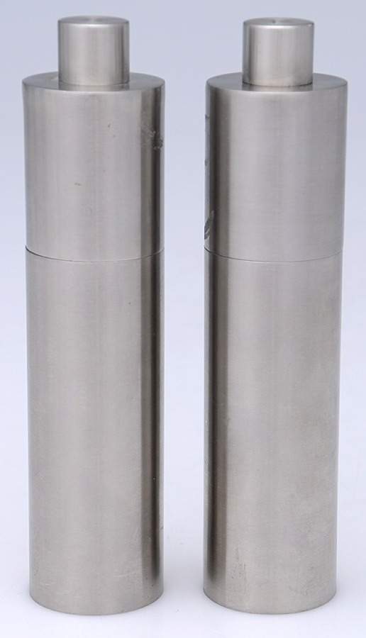 Stainless Hollowware Salt & Pepper Mill Set by Unknown Manufacturer-1