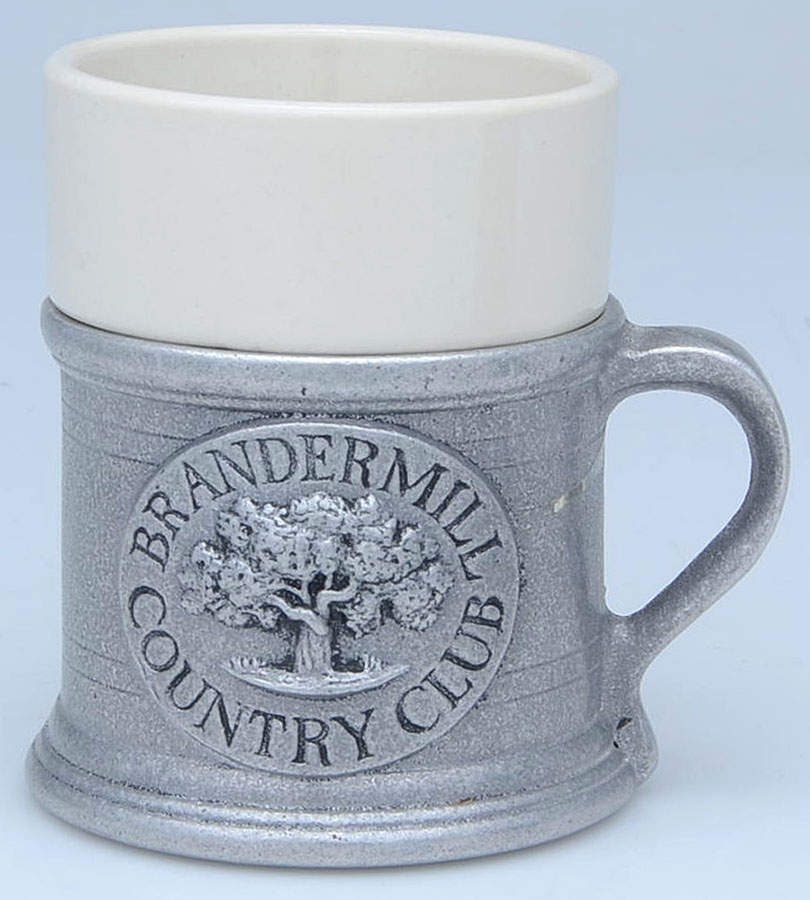 Pewter Hollowware Coffee Cup with Ceramic Liner by Unknown Manufacturer-1