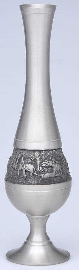 Pewter Hollowware 9" Bud Vase by Unknown Manufacturer-1