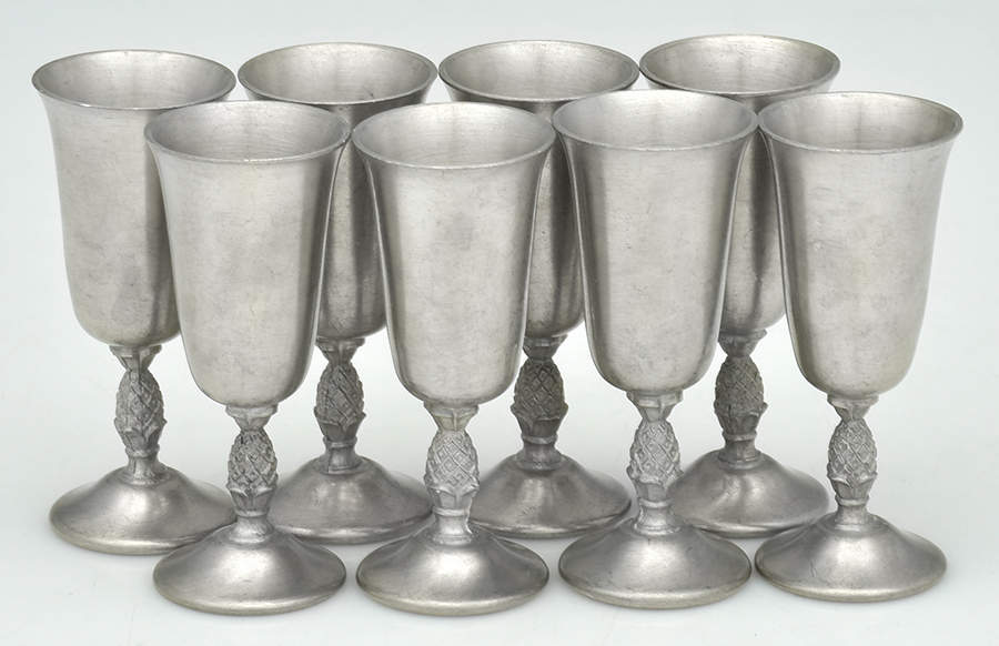 277 (Pewter, Hollowware) Cordial Cup - Set of 8 by Unknown Manufacturer-1