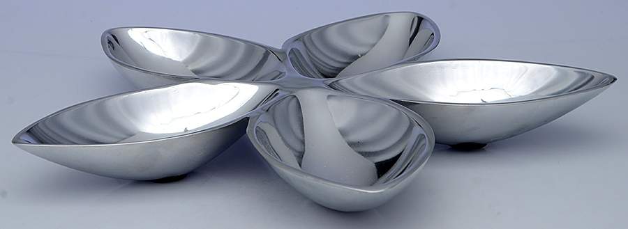 Pewter Hollowware 5 Part Relish by Unknown Manufacturer-1