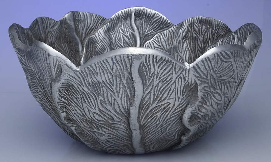 Pewter Hollowware 11" Salad Serving Bowl by Unknown Manufacturer-1