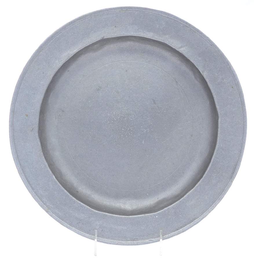 Pewter Hollowware Chop Plate by Unknown Manufacturer-1
