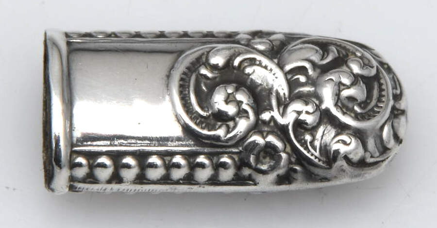 Sterling Hollowware Lid for Needle Case by Unger Brothers-1