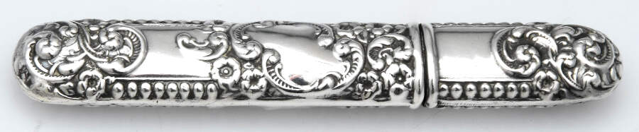 Sterling Hollowware Needle Case & Lid by Unger Brothers-1