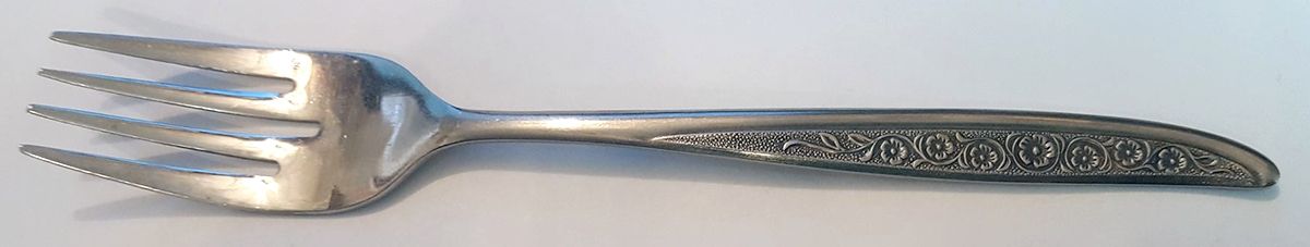 Scroll (Stainless) Individual Salad Fork by Unknown Mfg Silver-1