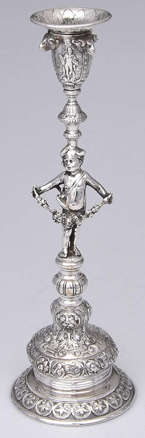 800-1 (Sterling, Hollowware) Candlestick with Bobeche by Unknown Manufacturer-1
