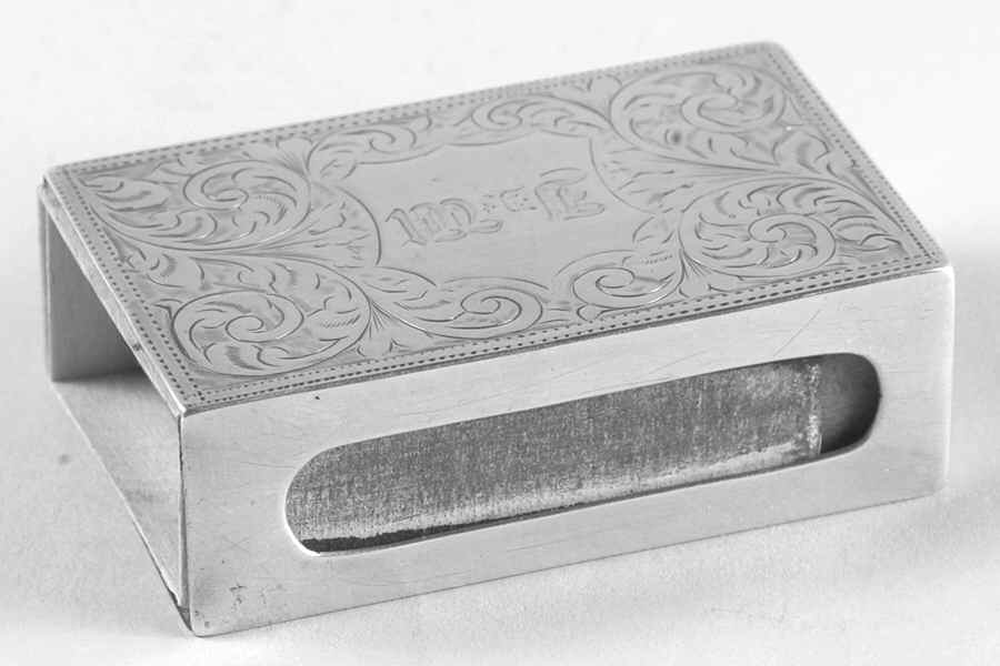 UNH2 (Sterling, Hollowware) Match Box Case by Unknown Manufacturer-1