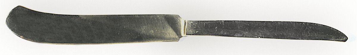 UNF530 (Gold Electroplate) New French Solid Knife by Unknown Mfg Silver-1