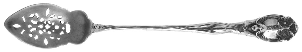 La Fantaisie (Sterling, 1904) Pierced Bowl Short Handle Olive Spoon by Unger Brothers-1