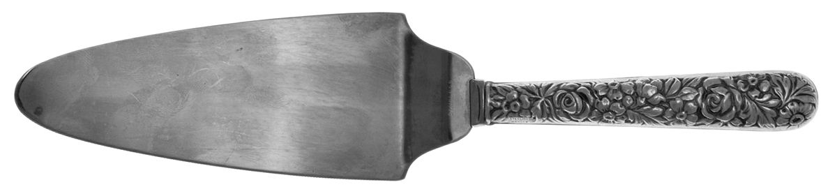 UNF544 (Sterling) Cake Knife with Stainless Blade by Unknown Mfg Silver-1
