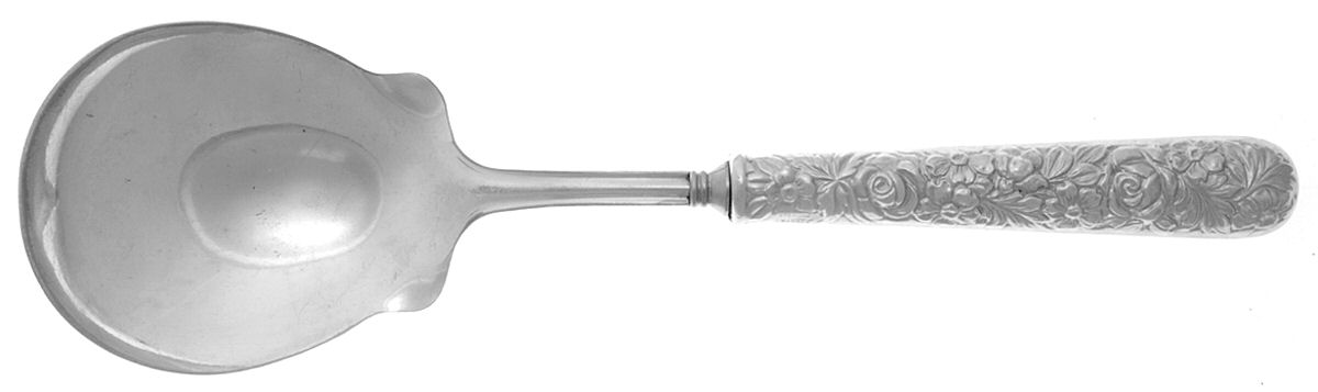 UNF544 (Sterling) Casserole Spoon with Smooth Silverplate Bowl by Unknown Mfg Silver-1