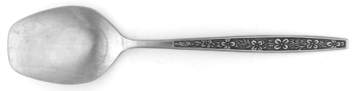 UNF545 (Stainless) Solid Smooth Casserole Spoon by Unknown Mfg Silver-1