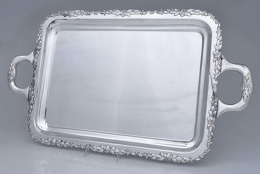 Japan Sterling Holloware Large Waiter Tray by Unknown Manufacturer-1